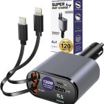 Chargeur Voiture 120W – Super Fast Charge 4-en-1
